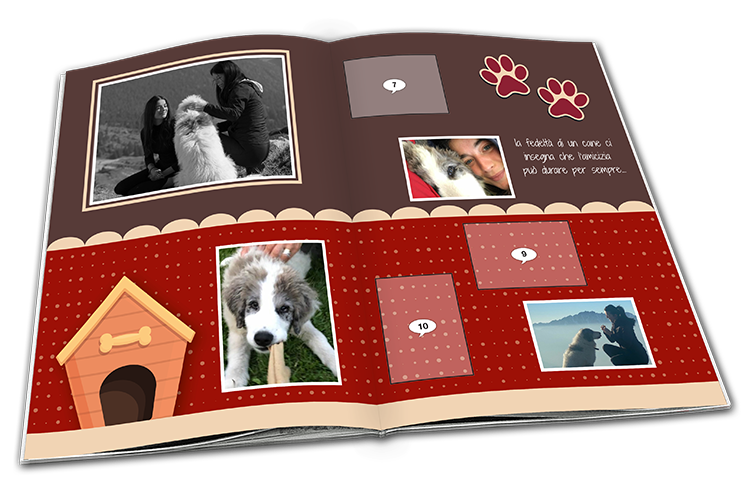 Álbum de cromos personalizado con temas de perros con paquetes de cromos con tus fotos